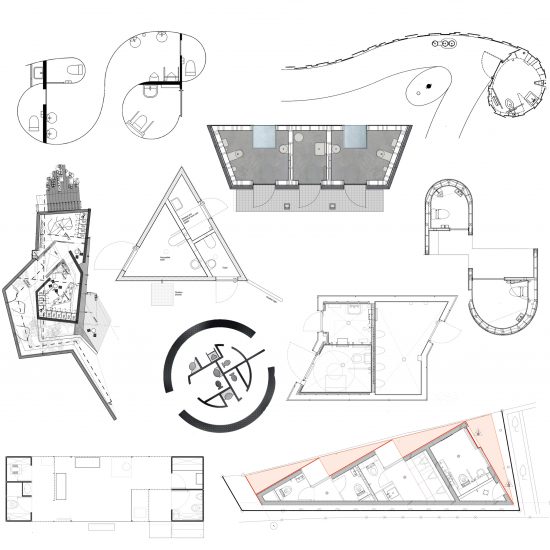 Public toilet floor plans