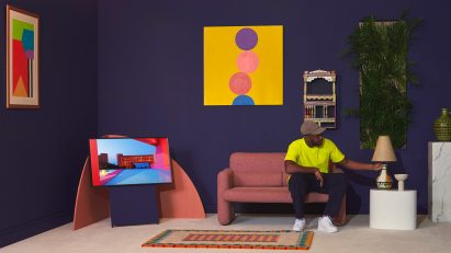 Yinka Ilori styles room using Samsung's LivingColour paints