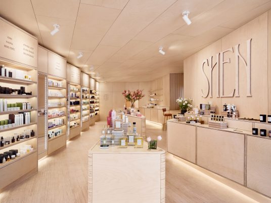 Shen beauty store features plywood interiors