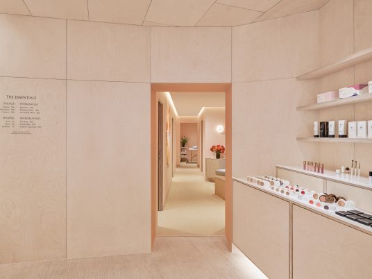 Shen beauty store features plywood interiors
