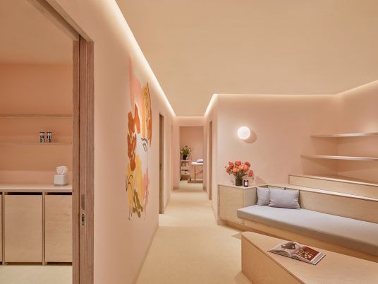 Shen beauty store features plywood interiors