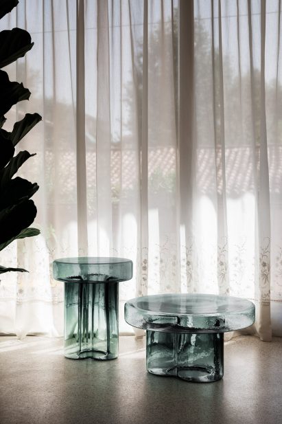 Soda glass coffee table by Yiannis Ghikas for Miniforms