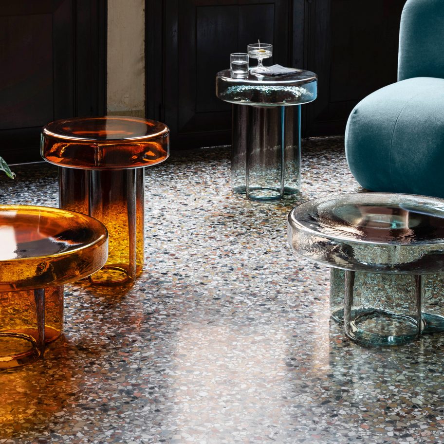 Soda glass coffee table by Yiannis Ghikas for Miniforms