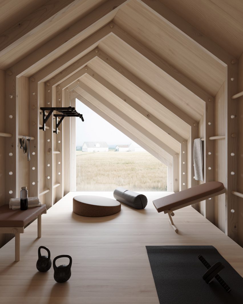 Visual of a modular Space of Mind cabin by Studio Puisto