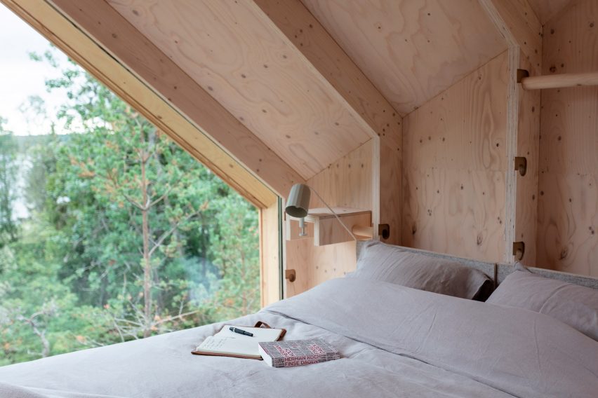 Inside the modular Space of Mind cabin prototype by Studio Puisto