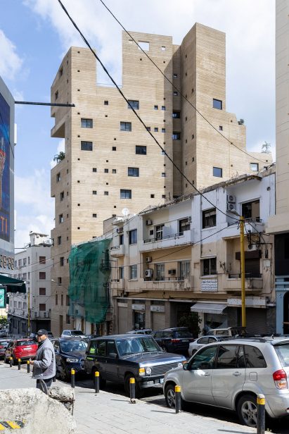 Exterior of Stone Garden by Lina Ghotmeh in Beirut