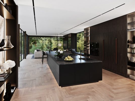Kitchen of Sylvan Rock house by S3 Architecture and Aston Martin