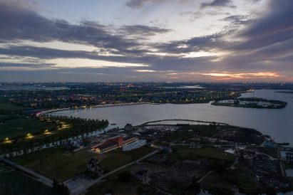Aerial view of TaoCang Art Center by Roarc Renew in Jiaxing, China