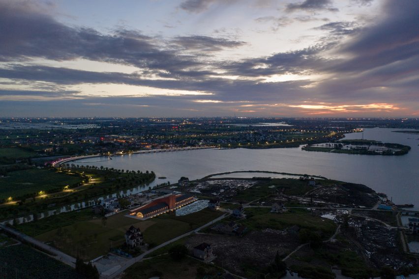 Aerial view of TaoCang Art Center by Roarc Renew in Jiaxing, China