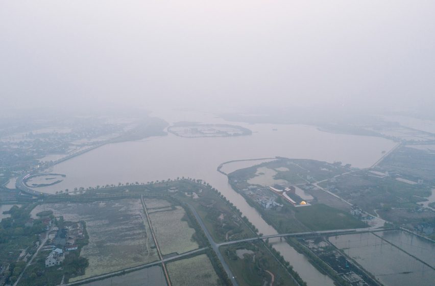 Aerial view of TaoCang Art Center by Roarc Renew in Jiaxing, China