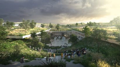Green roofs of AI City and Cloud Valley campus designed by BIG for Terminus Group