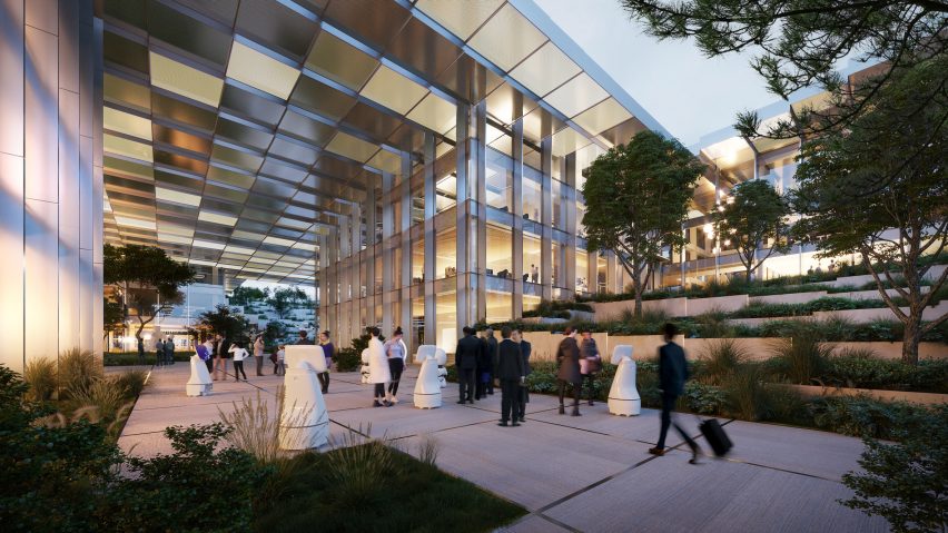 Outside AI City and Cloud Valley campus designed by BIG for Terminus Group