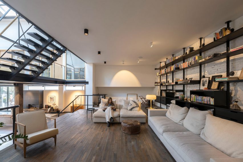 Living room of The Gymnasium apartment by Robbert De Goede