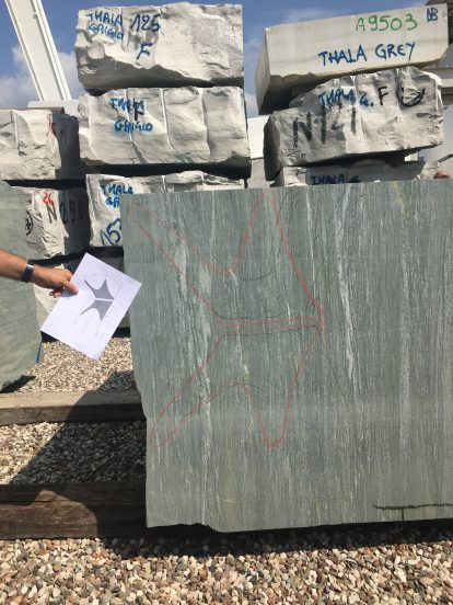 Granite used to make Spun chair