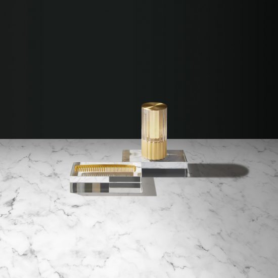 Voltra Reeded cordless lamps by Arnold Chan for Voltra
