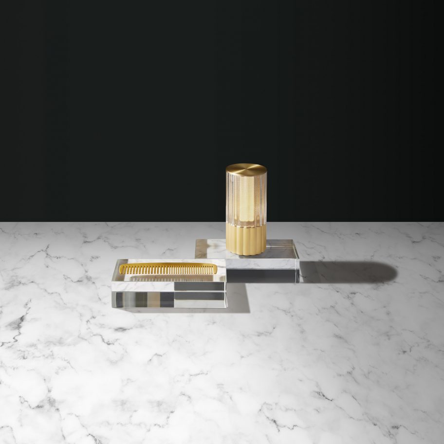 Voltra Reeded cordless lamps by Arnold Chan for Voltra