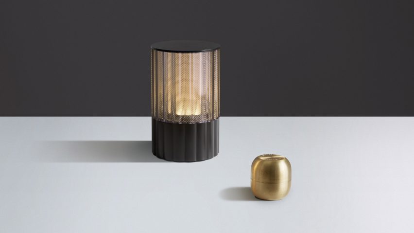 Voltra Reeded cordless lamps by Arnold Chan for Voltra