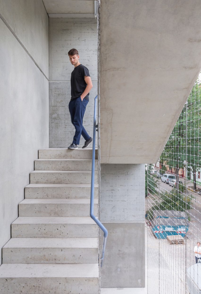 Wohnregal prefabricated concrete housing block by FAR in Berlin, Germany