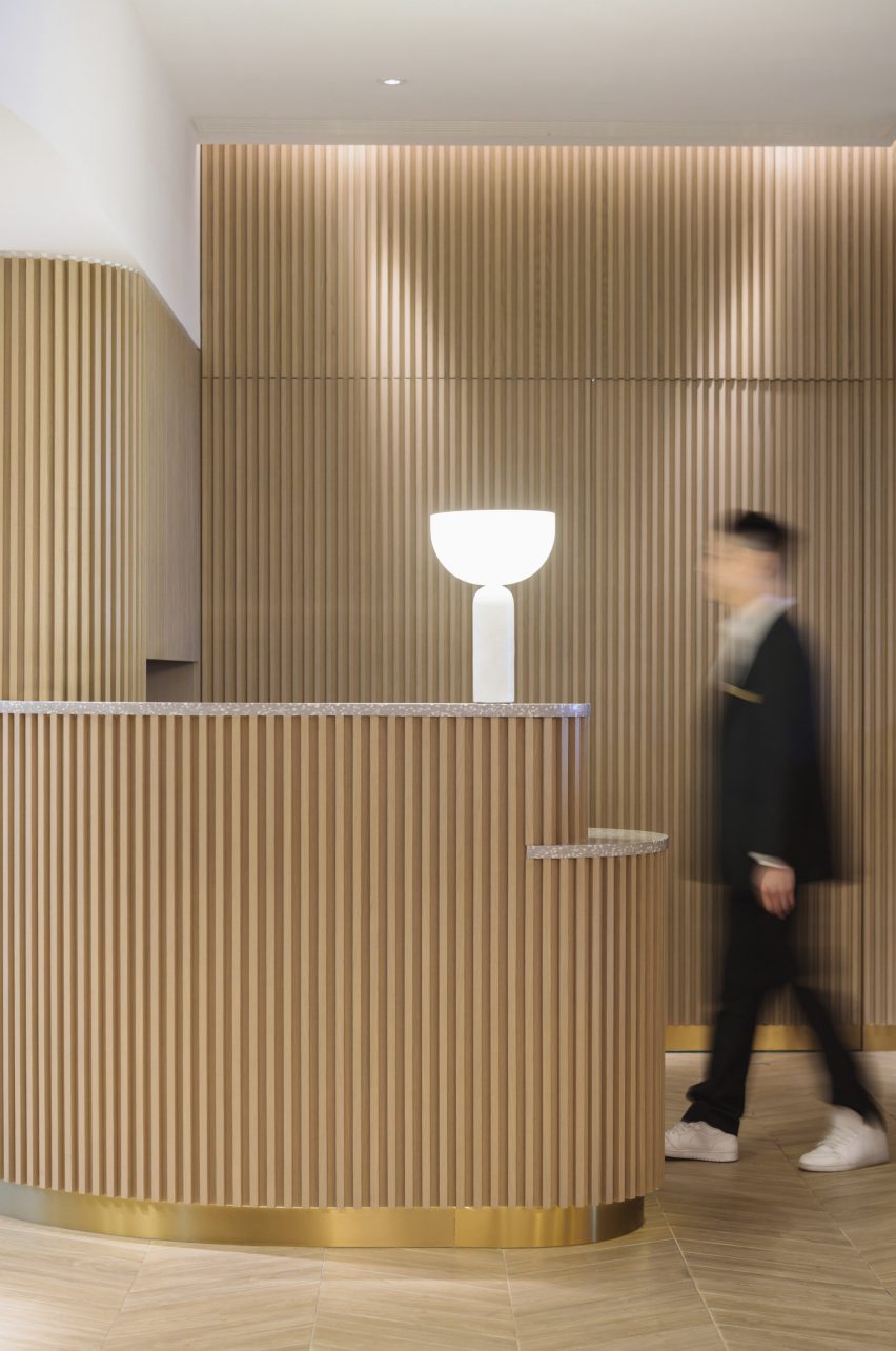 Interiors of Yung's Bistro restaurant in Hong Kong