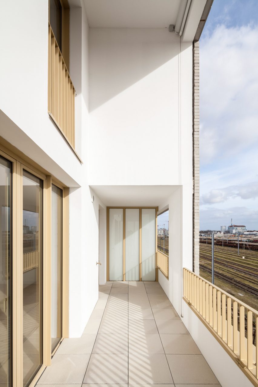 Interior of Zellige housing in Nantes, France, by Tectône and Tact Architectes