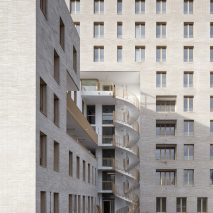 Brick facade of Zellige in Nantes