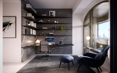 Study in Aston Martin Residences by David Adjaye and Aston Martin