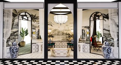 Silk Road Hotel installation by Baptiste Bohu at Design Shanghai