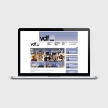 VDF microsite on a laptop computer