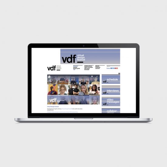 VDF microsite on a laptop computer