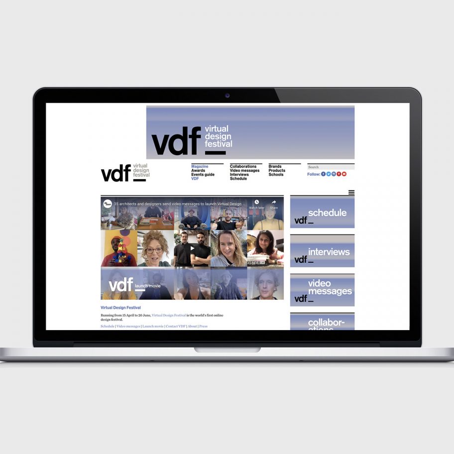 VDF microsite on a laptop computer