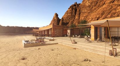 Restaurant in AlUla desert