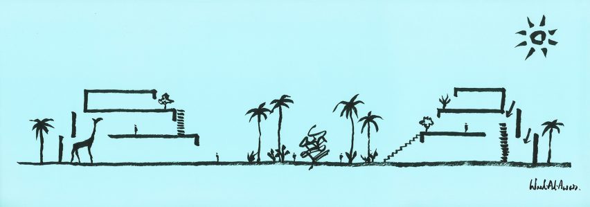 Wael Al Awar's Hayy Creative Hub Concept Sketch is for sale as part of the Architects for Beirut charity auction