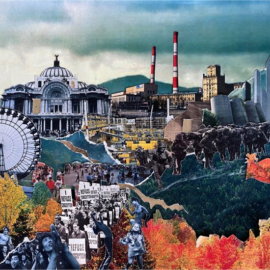 Tatiana Bilbao's Social Topography collage is for sale as part of the Architects for Beirut charity auction