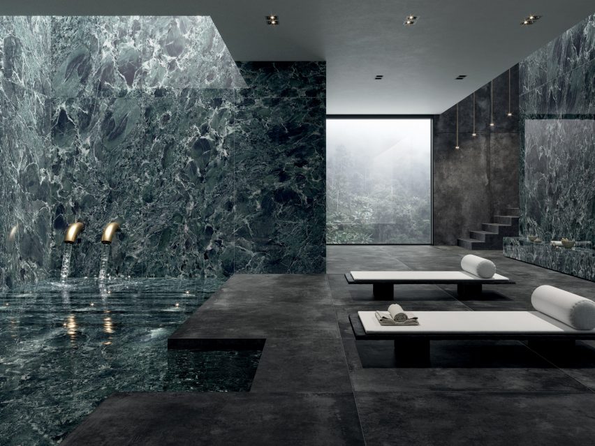 Verde Saint Denis ​by Ariostea in the Ultra Marmi​ collection