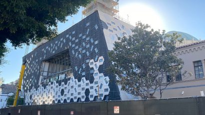 Audrey Irmas Pavilion by OMA under construction