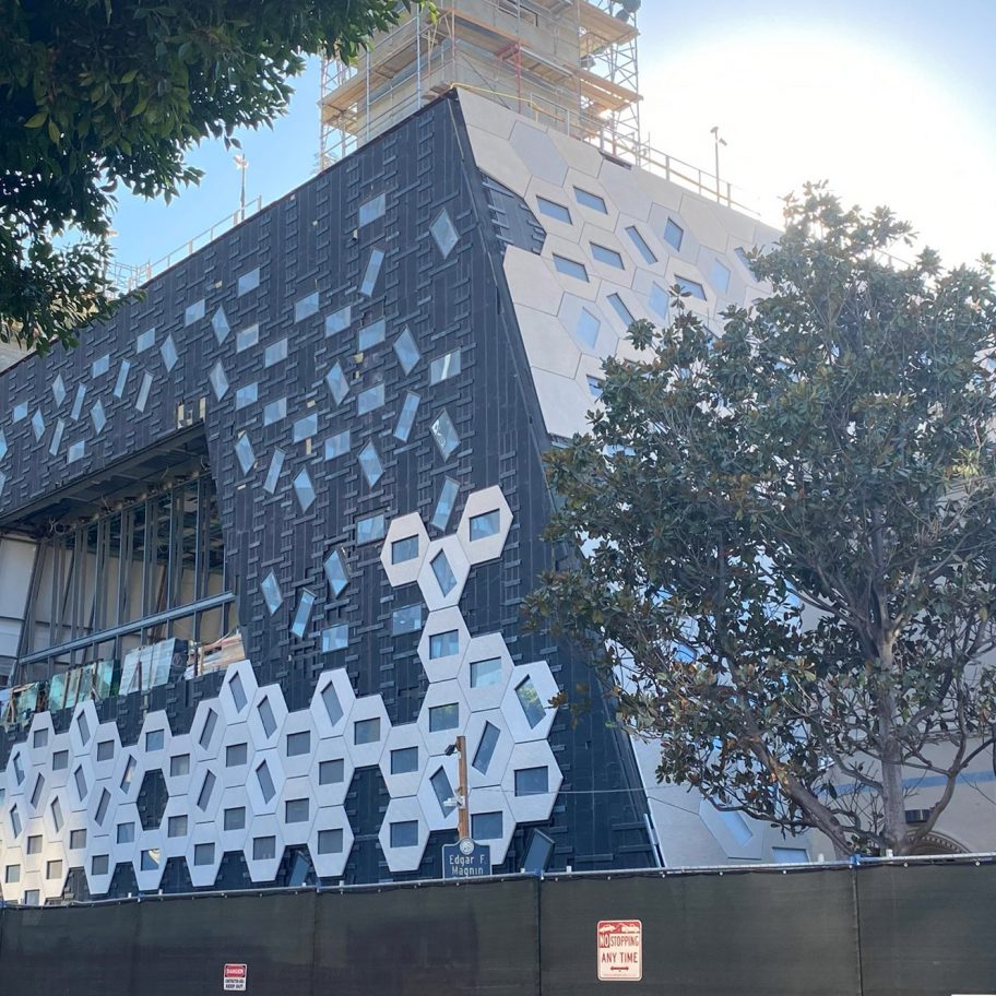 Audrey Irmas Pavilion by OMA under construction