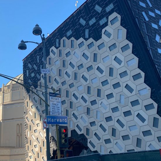 Audrey Irmas Pavilion by OMA under construction