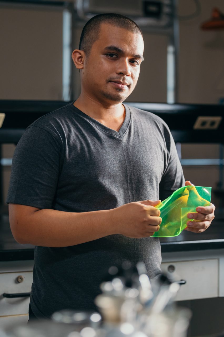 Carvey Ehren Maigue with his AuReus solar panel sustem