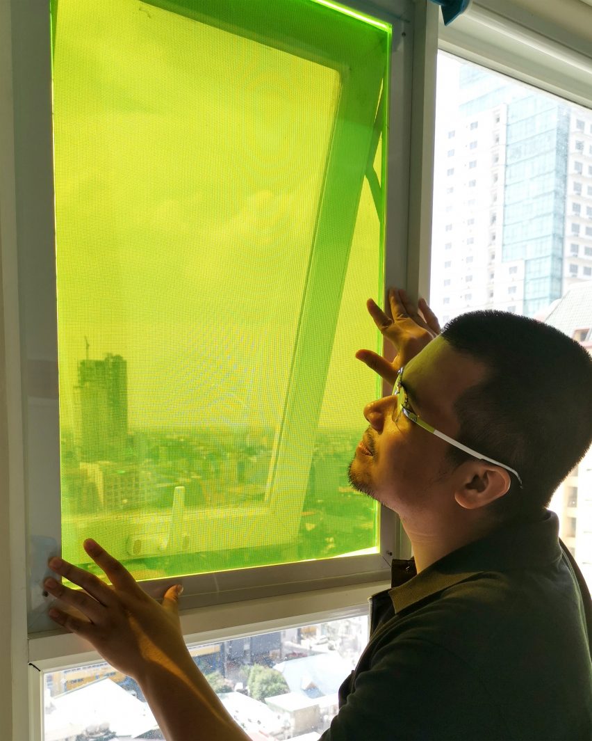 Carvey Ehren Maigue with his AuReus solar panel sustem