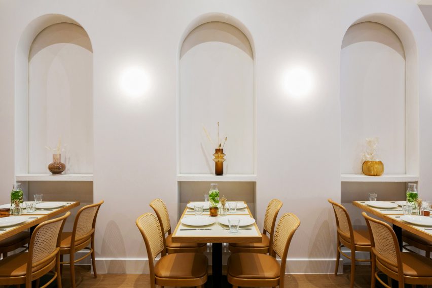 Dining area of Beam cafe in London
