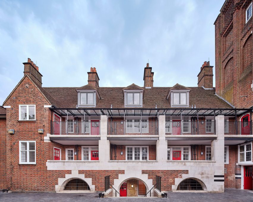 Plans for Belsize Fire Station converted into apartments by Tate Harmer, London