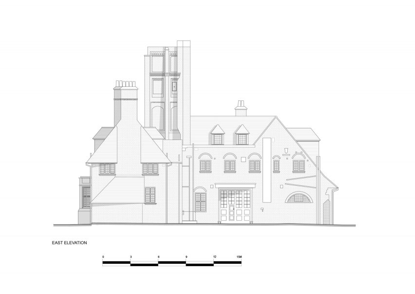 Plans for Belsize Fire Station converted into apartments by Tate Harmer, London