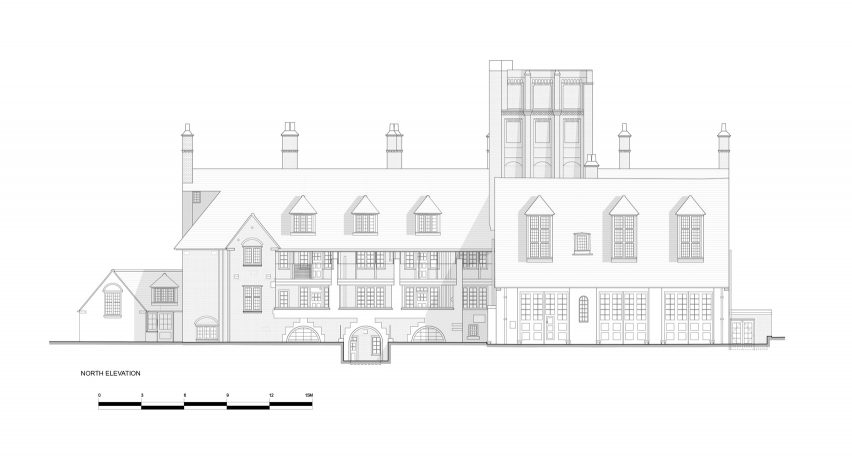Plans for Belsize Fire Station converted into apartments by Tate Harmer, London