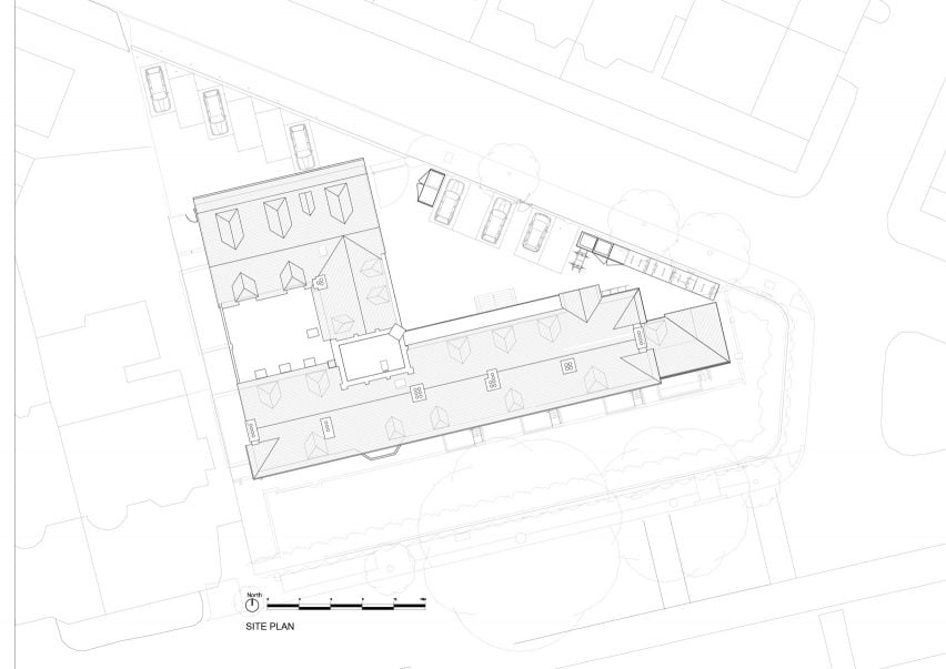 Plans for Belsize Fire Station converted into apartments by Tate Harmer, London