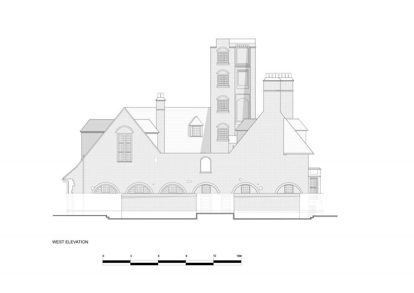 Plans for Belsize Fire Station converted into apartments by Tate Harmer, London