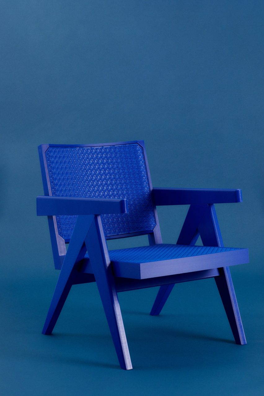 Streetwear version of Pierre Jeanneret's Chandigarh Easy Chair by Benjamin Fainlight