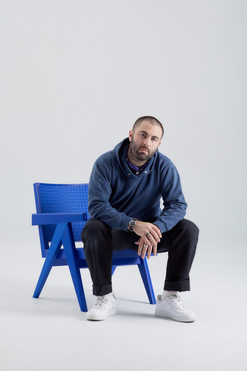Streetwear version of Pierre Jeanneret's Chandigarh Easy Chair by Benjamin Fainlight