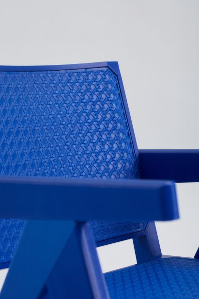 Streetwear version of Pierre Jeanneret's Chandigarh Easy Chair by Benjamin Fainlight