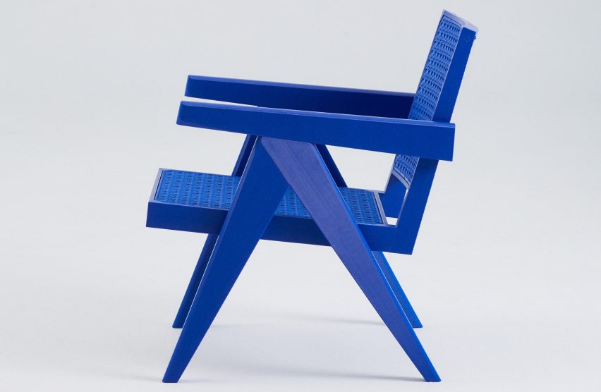 Streetwear version of Pierre Jeanneret's Chandigarh Easy Chair by Benjamin Fainlight