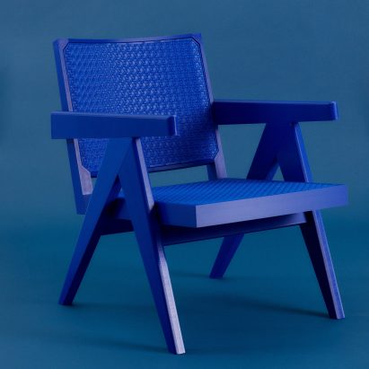 Streetwear version of Pierre Jeanneret's Chandigarh Easy Chair by Benjamin Fainlight